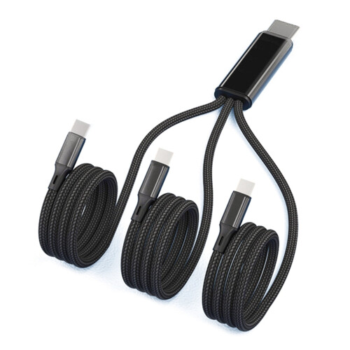 3-in-1-USB-C-Ladekabel mit 3 USB-C-Anschlüssen