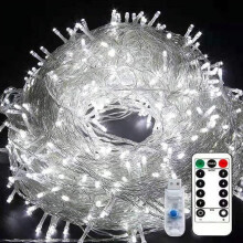 10M 80LED Remote+USB Fairy Lights, Waterproof Clear Wire, Indoor/Outdoor Christmas Tree & Rope Decor, Compatible with USB Power