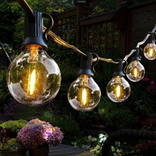 Cordão de luzes LED à prova de intempéries de 30 metros (100 pés) – Branco quente.