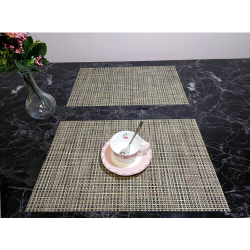 Πλενόμενα πλεκτά σουπλά σετ 4 τεμαχίων, 18"x12", ανθεκτικό στη θερμότητα και 2