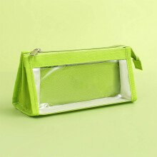 Multi-Layer Transparent Mesh Pencil Bag, Large Capacity Zipper Storage Bag for Student Exam & Office Supplies