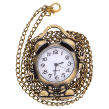 Vintage Style Pocket Watch Pendant with Quartz Movement, Hanging Timepiece for Men and Women