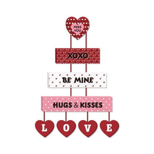 Πινακίδα Πόρτας Love Mine για την Ημέρα του Αγίου Βαλεντίνου – Ρουστίκ Ξύλινη