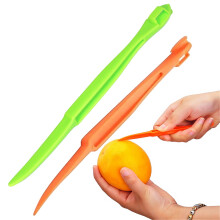 Orange peeler|Plastic orange peeler|Orange peeler tool|Citrus peeler|Fruit peeler|Kitchen Gadgets, (Green & Orange)