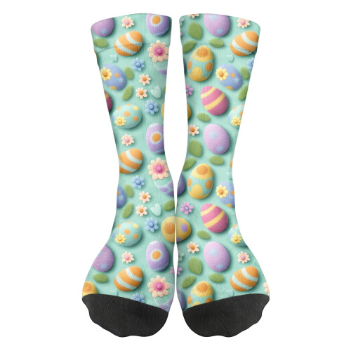 Γυναικείες κάλτσες με σχέδιο κουνελιού, καρότου και αυγού – Κάλτσες διακοπών με