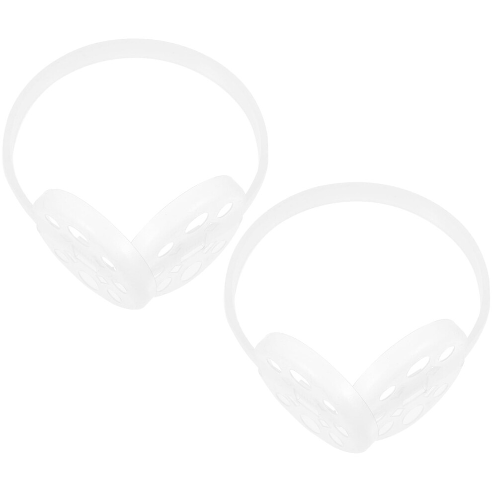2Pcs Earmuff Headband Holder Plastic For Winter Use General Users White 9485826514060