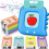 Bilingual Card Reader, Rechargeable Interactive Flashcard Machine, Dual-Language Audio Visual Vocabulary Builder, ABS Material, for Language 1
