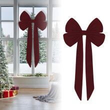 Grote rode satijnen kerststrik 40x80 inch