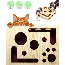 Lima de uñas para gatos, caja de enriquecimiento con rascador – Alternativa sin estrés a las tijeras, compatible con gatos, incluye 2 pelotas.