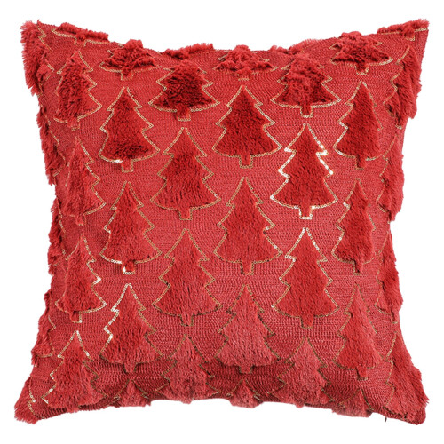 Housse de coussin sapin de Noël, polyester, 40 x 40 cm