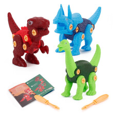 3 db-os szétszedhető dinoszaurusz játékok 3+ éves gyerekeknek, gyerekeknek való dinoszaurusz oktató játékok születésnapi ajándékok
