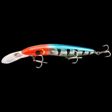 2PC Fishing Lures Jigs 28g Suspended Big Minnow Blood Slot Fish Hook Plastic Fake Hard Bait Minnow Saltwater