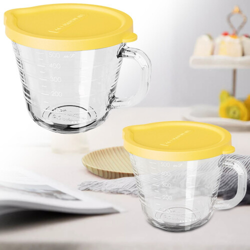 Verre doseur en verre borosilicate avec poignée, 1 L