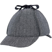 Klassische Deerstalker-Mütze mit Ohrenklappen, Detektiv-Cosplay-Mütze für Halloween, klassische Vintage-Mütze für Erwachsene und Kinder