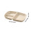 10.5" Rectangular Divided Plates, 3-Compartment Wheat Straw Bariatric Portion Control Plates, Dishwasher & Microwave Safe, Unbreakable, Beige – 3