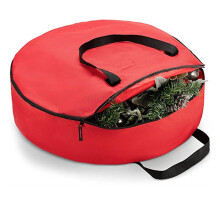 Foldable Christmas Tree Wreath Storage Bag – Large, Durable, Waterproof, Zippered, with Carry Handles, Dust/Insect/Moisture Resistant, 23.6in