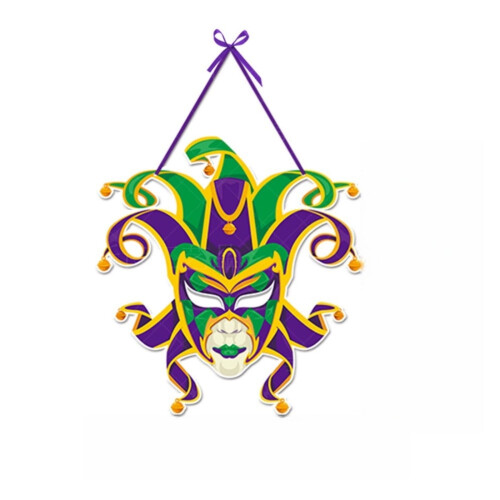 Πινακίδα Πόρτας Mardi Gras – Διακόσμηση Καρναβαλικού Πάρτι (29,4x) 2