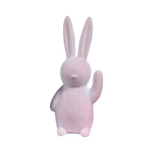 Osterhasenfigur, beflockter Hasenschmuck, farbenfrohe Frühlings-Tischdekoration, festliche Dekoration für Zuhause, Schreibtischfigur 2026Decor