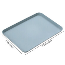 Plateau rectangulaire de 13,4 po x 9,4 po pour restauration rapide, idéal pour les restaurants, cafétérias, cuisines et fêtes – Convient aux