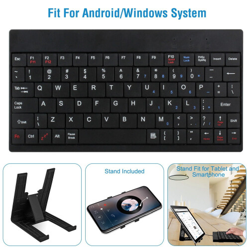 80Keys Wired Keyboard Mini USB Connector Keyboard Portable Durable Keyboard with Carry Bag