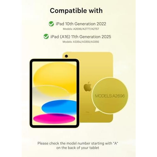 Θήκη iPad 10ης γενιάς με πληκτρολόγιο, οπίσθιο φωτισμό 7 χρωμάτων, trackpad, 1