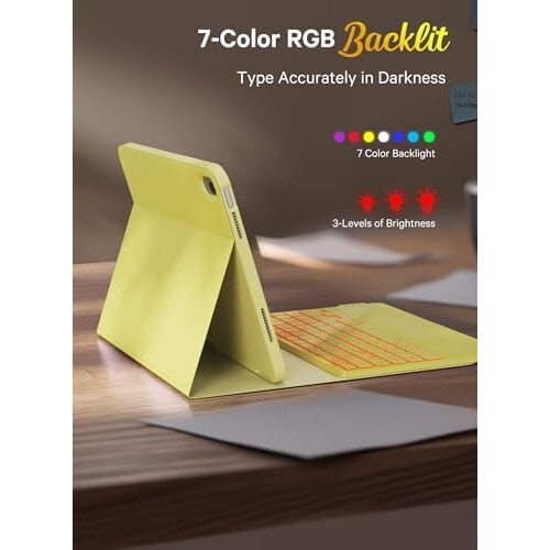 Θήκη iPad 10ης γενιάς με πληκτρολόγιο, οπίσθιο φωτισμό 7 χρωμάτων, trackpad, 2