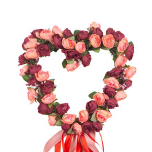 Coração vermelho de 35 cm para o Dia dos Namorados, decoração de parede, porta ou enfeite romântico para casa.
