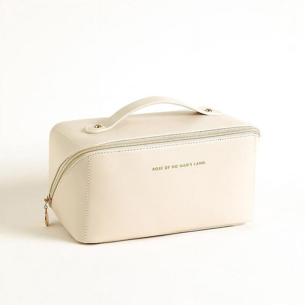 Large Travel Makeup Bag â PU Flat-Open Cosmetic Organizer