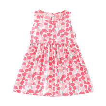 Kjole til småbørnspiger, forår, sommer, ny, vest, blomsterprint, moderigtige prinsessekjoler, størrelser 1-8 år