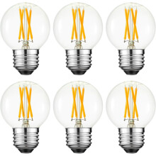 Ampoule LED G16.5 à intensité variable E26 400 lm 2700 K Blanc chaud Transparent