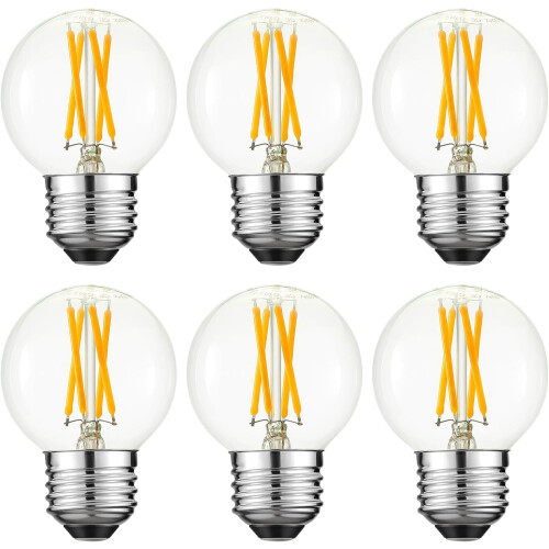 Ampoule LED G16.5 à intensité variable E26 400 lm 2700 K Blanc chaud Transparent