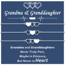 2/3 Pcs Mother Daughter Bracelets Set Birthday Back to School Gifts for Grandma Granddaughter Aunt Niece Gifts Mommy and Me Matching Wish Bracelets