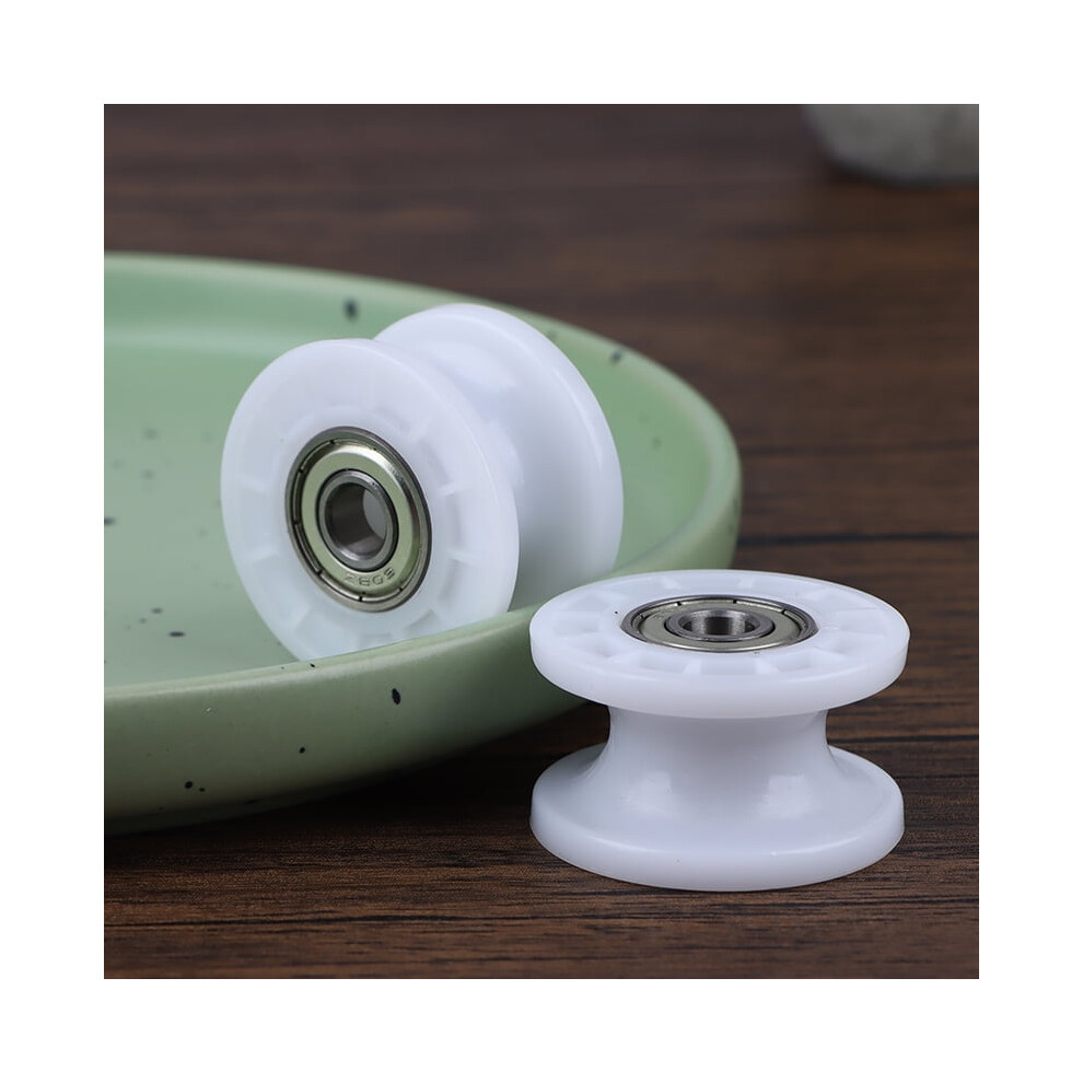 1Pcs Mechanical Pulley Grooved Wheel 608Zz Dual Bearing Rolling Pulley Wheel Round Wheel Roller 8*42*24Mm 9071309910865