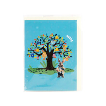 Carte de Pâques 3D pop-up avec motif d'arbre à œufs