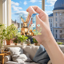Påsk26Letter Hare Ornament Akryl Charm Set Hem Vägg- & Träddekor Vårhelg Personlig Accent