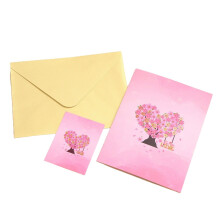 3D Pop-Up Love Tree Anniversary Card 6x8 in with Envelope &