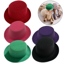 5Pcs Vintage Tiny Hats Crafts Assorted Color EVA Fabric DIY Projects