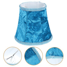 Abat-jour cylindrique en métal bleu (1 pièce) pour lampes de table, éclairage doux et effet décoratif, 30,5 x 1 cm