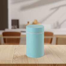 Himmelblauer, vakuumisolierter Edelstahl-Speisebehälter, tragbarer, auslaufsicherer Thermobehälter für Mittagessen