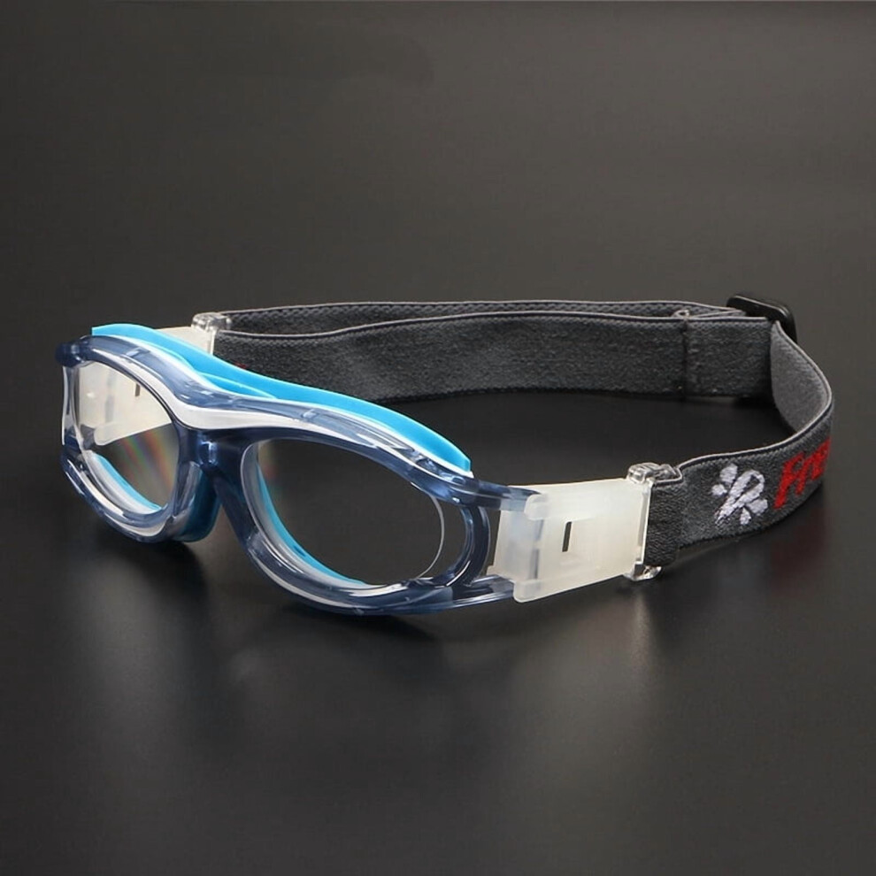 Kids Sport Glasses - Basketball & Football Goggles - Boys Safety Eyewear - Anti Shock Collision Glasses (Transparent Blue) 9071309911879