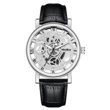 Montre homme business à quartz avec mouvement mécanique ajouré, bracelet en cuir, compatible avec les modèles GA-2200 et GBDH1000