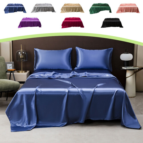 Twin Flat Sheet Champagne 168x224cm Satin
