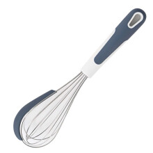 Fouet 2 en 1 avec raclette en silicone, grand format