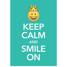 Behold roen og smil emoji-veggplakat