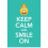 Αφίσα τοίχου Keep Calm and Smile Emoji Design1Τεμάχιο 1