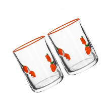 Verres à cocktails vintage citron, 414 ml (14 oz), en verre épais, pour cocktails et décoration de table.