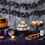 Μαύρη γιρλάντα για το Halloween με τεχνητά φύλλα σφενδάμου για μανδύα, τζάκι, πόρτα 3