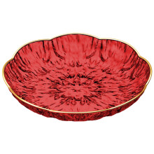 Exquisito plato de plástico con relieve para frutas, 24 cm.