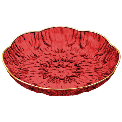 Exquisite, geprägte Obstplatte aus Kunststoff, 24 cm