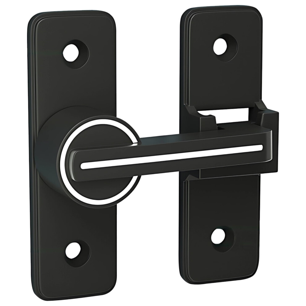Sliding Barn Door Lock Â Zinc Alloy Latch, 180 Rotation, Glow-In-Dark Positioning, No-Drill Install For Bathroom/Gate/Old Doors 9071309912371